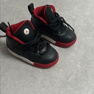 Jordan Black and Red Basketball Sneakers